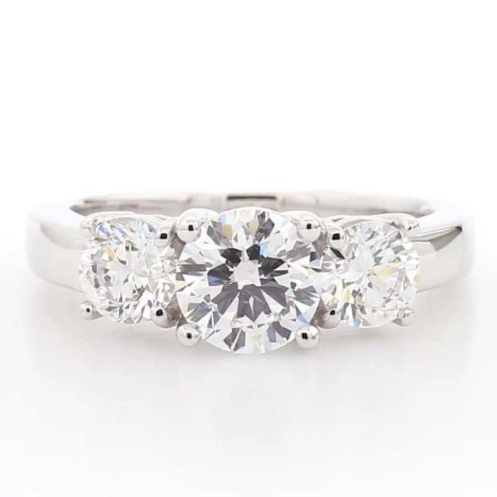Lab Grown Three Stone Ring
